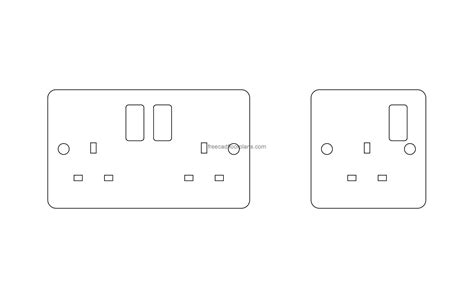 free socket cad blocks